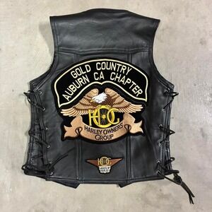 Vintage 90's Harley For‎ Women Leather Vest